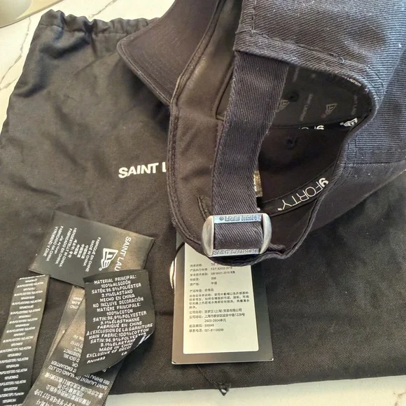 Saint Laurent YSL New Era Cassandra Cap in Canvas - Picture 5 of 7